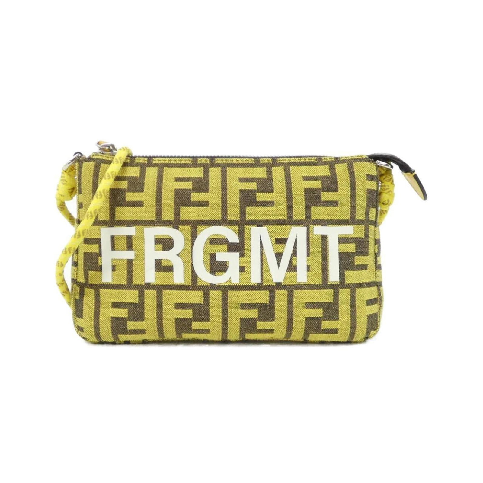 Fendi Handbag Pouch Shoulder Bag Canvas: Fendi Handbag Pouch Shoulder Bag Canvas Canvas Fendi Handbag Pouch Shoulder Bag in Yellow. This vibrant yellow shoulder bag features silver hardware and has been well-cared for with only minor signs o