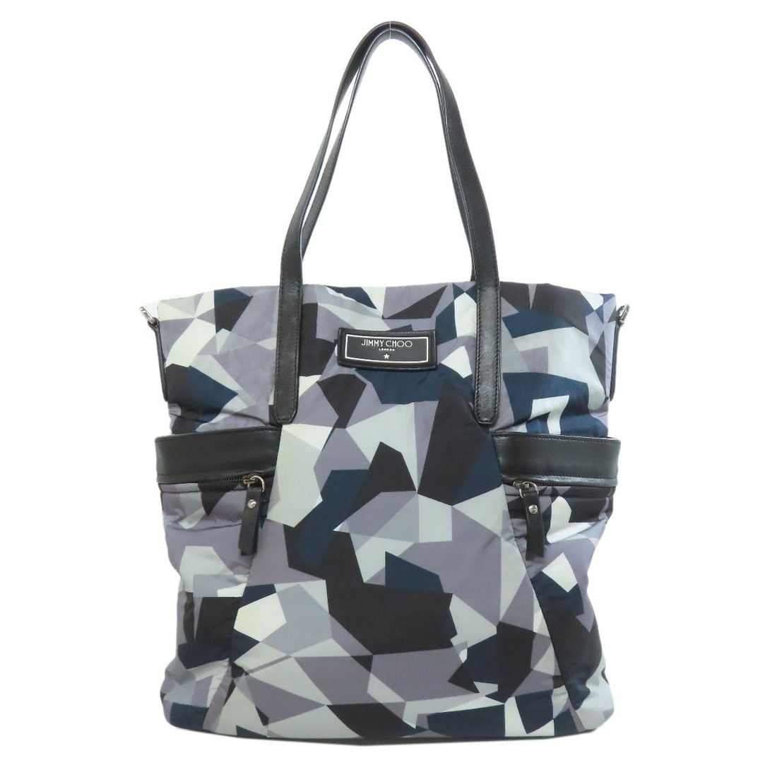 Logo tote bag by Jimmy Choo made from nylon: Logo tote bag by Jimmy Choo made from nylon Jimmy Choo's gray nylon tote bag features a stylish design made from high-quality materials. The exterior color provides a versatile and neutral base for