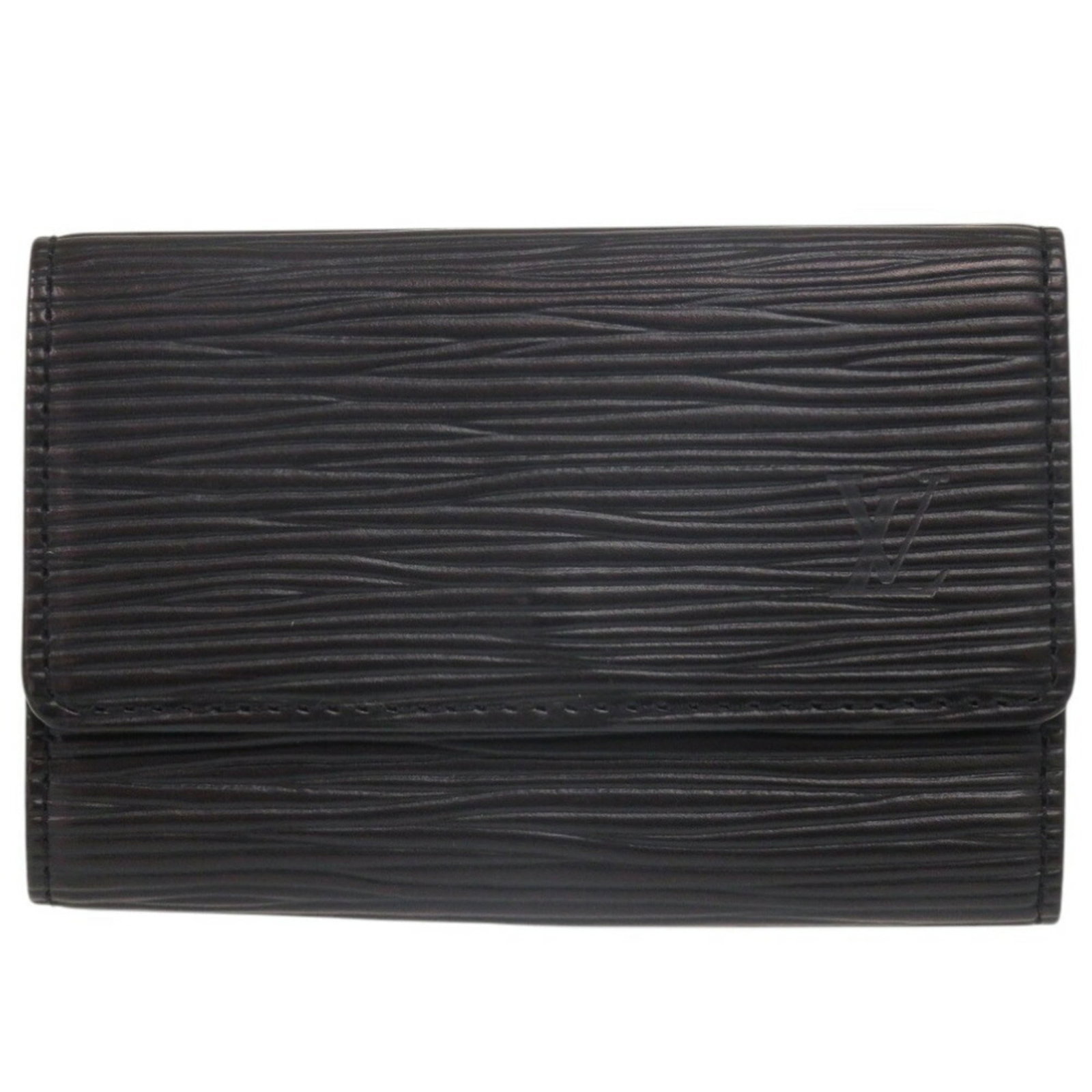 Louis Vuitton Keycase Epi Leather: Louis Vuitton Keycase Epi Leather The Louis Vuitton Keycase Epi Leather features iconic monogram pattern and durable Epi leather construction, showcasing the brand's timeless design. With its black co