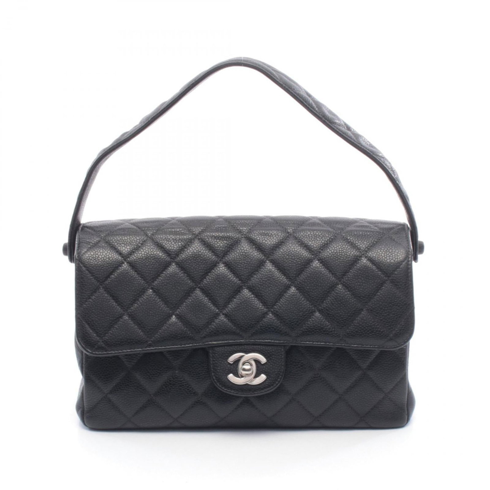 Chanel Handbag Leather: Chanel Handbag Leather Used Chanel Handbag Leather in Black. This classic leather handbag features a timeless design with a small size and sleek shape, measuring 16cm x 25cm x 7cm. With some minor scr