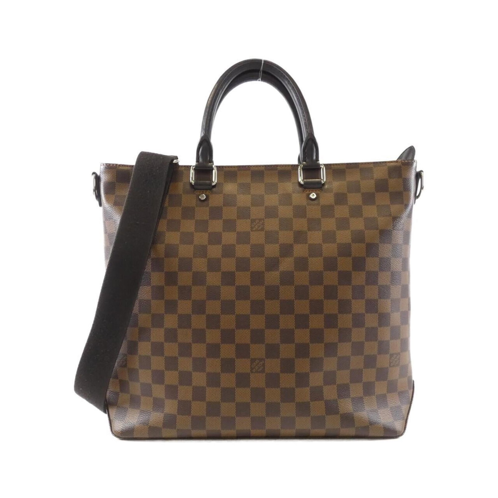 Louis Vuitton Handbag Coated Canvas: Louis Vuitton Handbag Coated Canvas Coated canvas Louis Vuitton handbag with Damier Canvas and Ebene colors. This used handbag features traces of usage and minor damages/dirt, still in acceptable