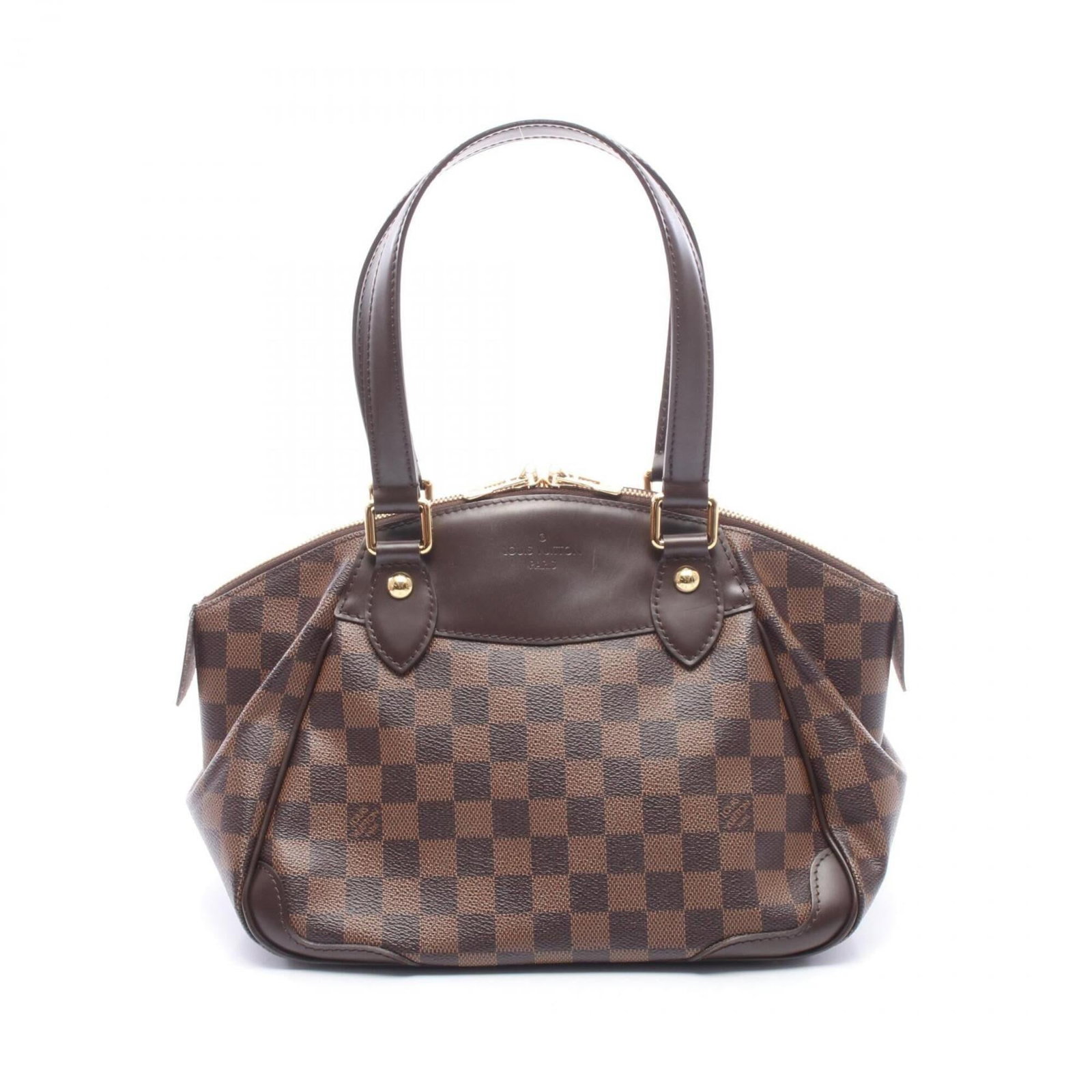 Louis Vuitton Handbag Shoulder Bag Coated Canvas Leather: Louis Vuitton Handbag Shoulder Bag Coated Canvas Leather This Louis Vuitton Handbag Shoulder Bag boasts a classic design with a durable coated canvas and leather exterior. The timeless Ebene pattern