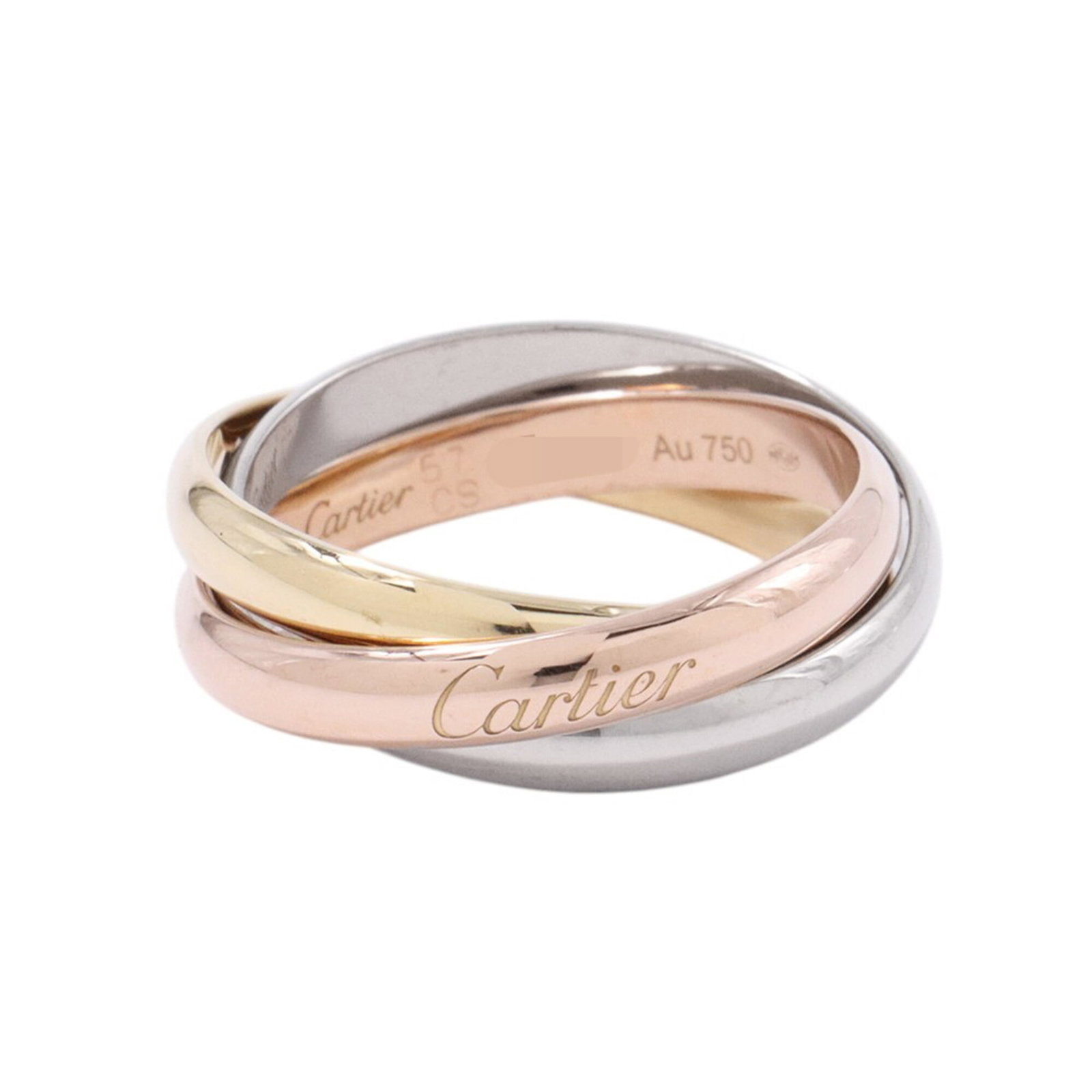 Cartier Band Ring Pink Gold (18K) White Gold (18K) Yellow Gold (18K): Cartier Band Ring Pink Gold (18K) White Gold (18K) Yellow Gold (18K) Cartier's iconic band ring showcases its elegant design in pink gold (18K), white gold (18K), and yellow gold (18K). The 8.5 us siz