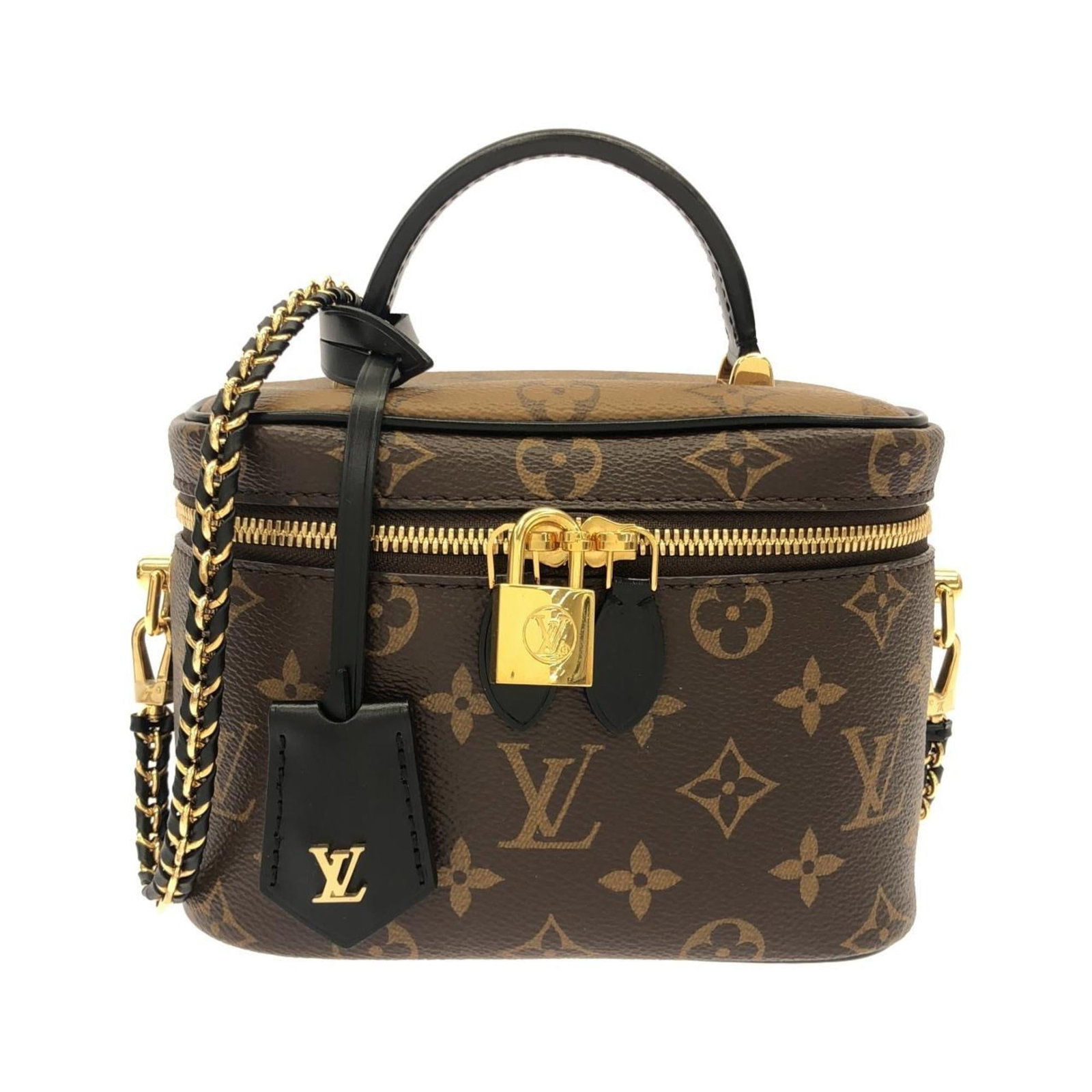 Louis Vuitton Handbag Coated Canvas: Louis Vuitton Handbag Coated Canvas The Louis Vuitton Handbag Coated Canvas features a classic design with gold hardware and a sturdy coated canvas material. Measuring 13cm x 18.5cm x 10.5cm, this wom