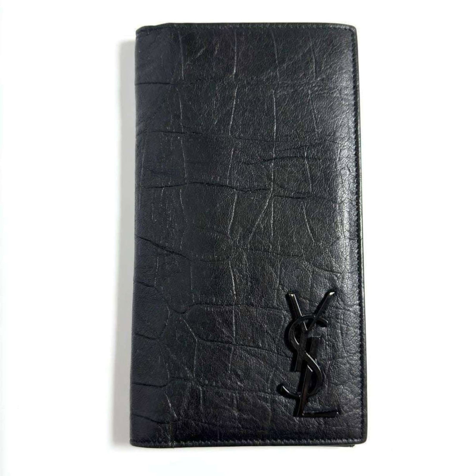 Saint Laurent Long Bill Wallet (Bi-Fold) Leather: Saint Laurent Long Bill Wallet (Bi-Fold) Leather A Saint Laurent Long Bill Wallet in excellent condition, this bi-fold leather wallet features a classic design with clean lines and minimal scratches.