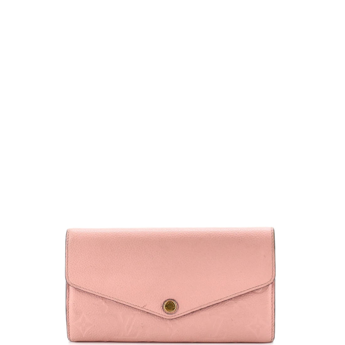 Monogram Empreinte Leather NM Wallet Sarah Louis Vuitton: Monogram Empreinte Leather NM Wallet Sarah Louis Vuitton Pink Monogram Empreinte Leather Louis Vuitton Wallet with Gold Hardware. This pre-owned wallet features a unique pink exterior with gold hardwa