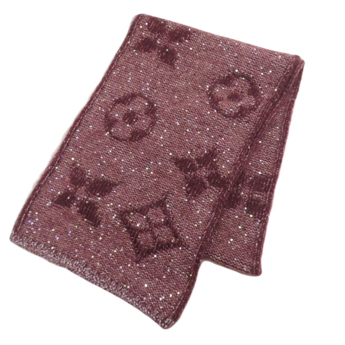 Monogram Spangle Moheya Nylon Cotton Scarf (1 of 5)