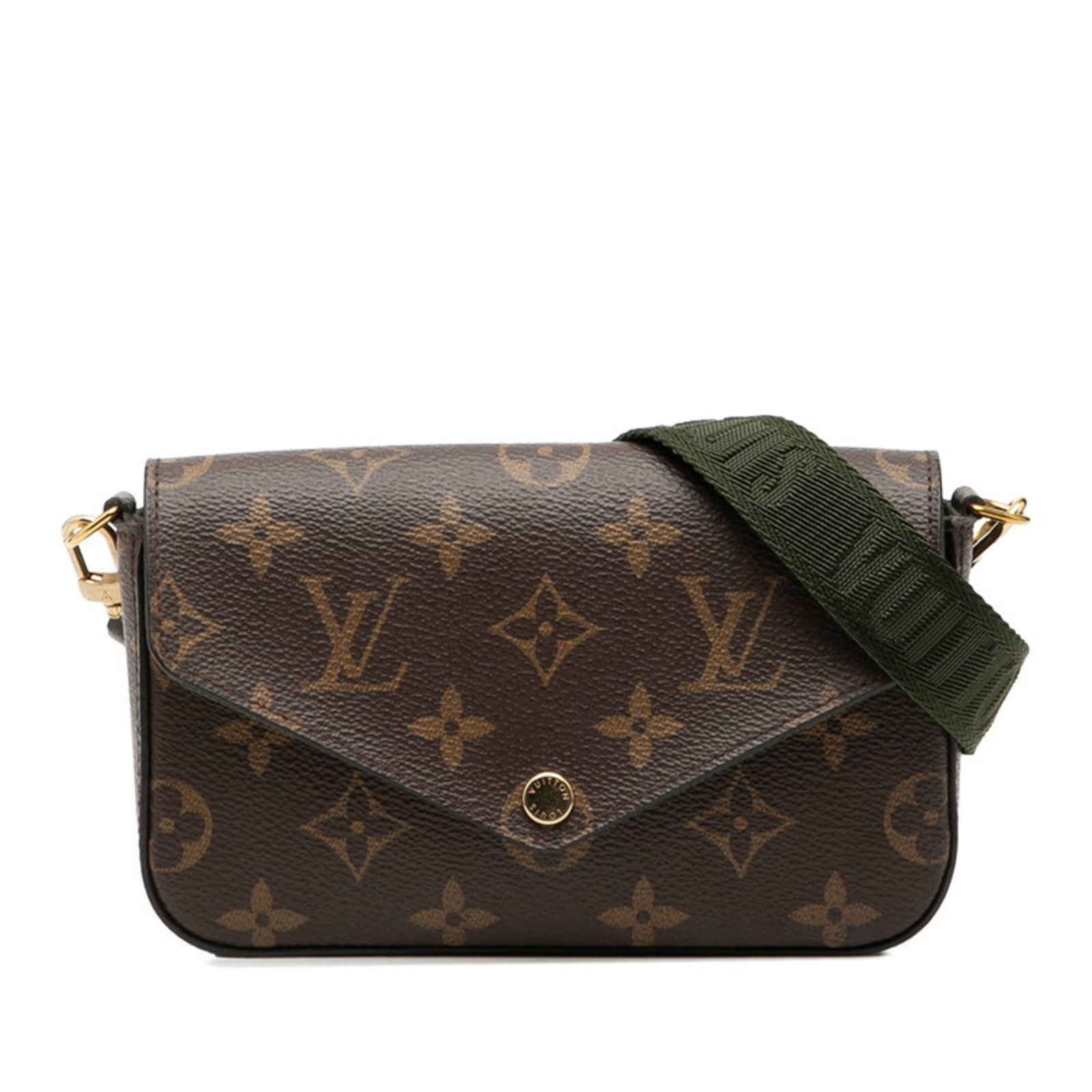 Louis Vuitton Pochette Shoulder Bag Pvc Leather: Louis Vuitton Pochette Shoulder Bag Pvc Leather Brown Louis Vuitton Pochette Shoulder Bag with Pvc Leather and Traces of Usage. This classic shoulder bag features a distinctive design and durable pvc