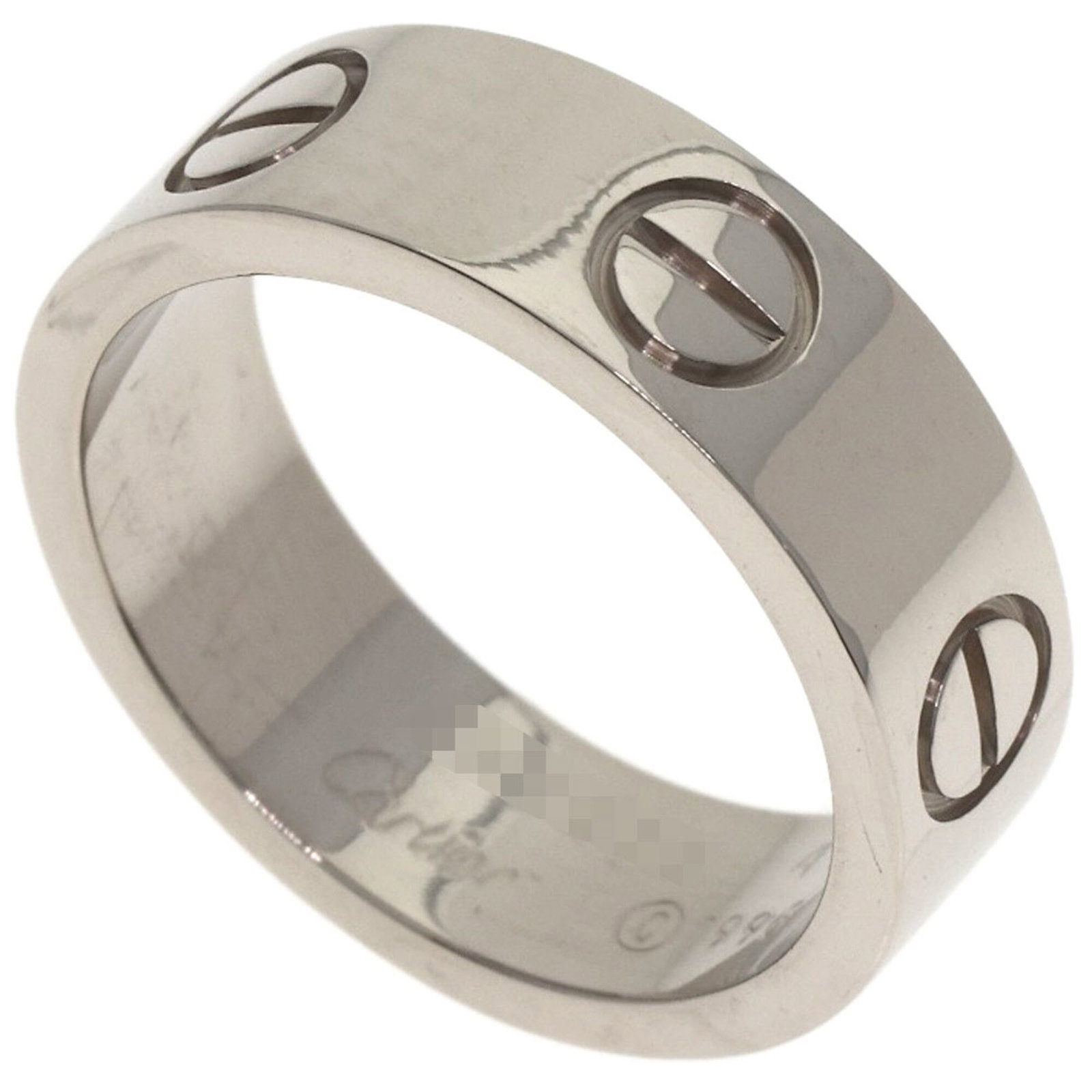 Cartier Band Ring White Gold (18K): Cartier Band Ring White Gold (18K) Cartier Band Ring White Gold (18K) - A pre-owned 18K white gold band ring from renowned luxury brand Cartier. This used piece features a few traces of usage, some sc
