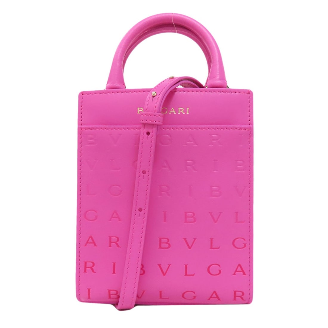 Calf Bvlgari Infiniteum 2Way Handbag: Calf Bvlgari Infiniteum 2Way Handbag Calf Bvlgari Infiniteum 2Way Handbag in pink. This handbag features an exterior made of calf material and boasts a distinctive 2-way design. The pink color adds a 