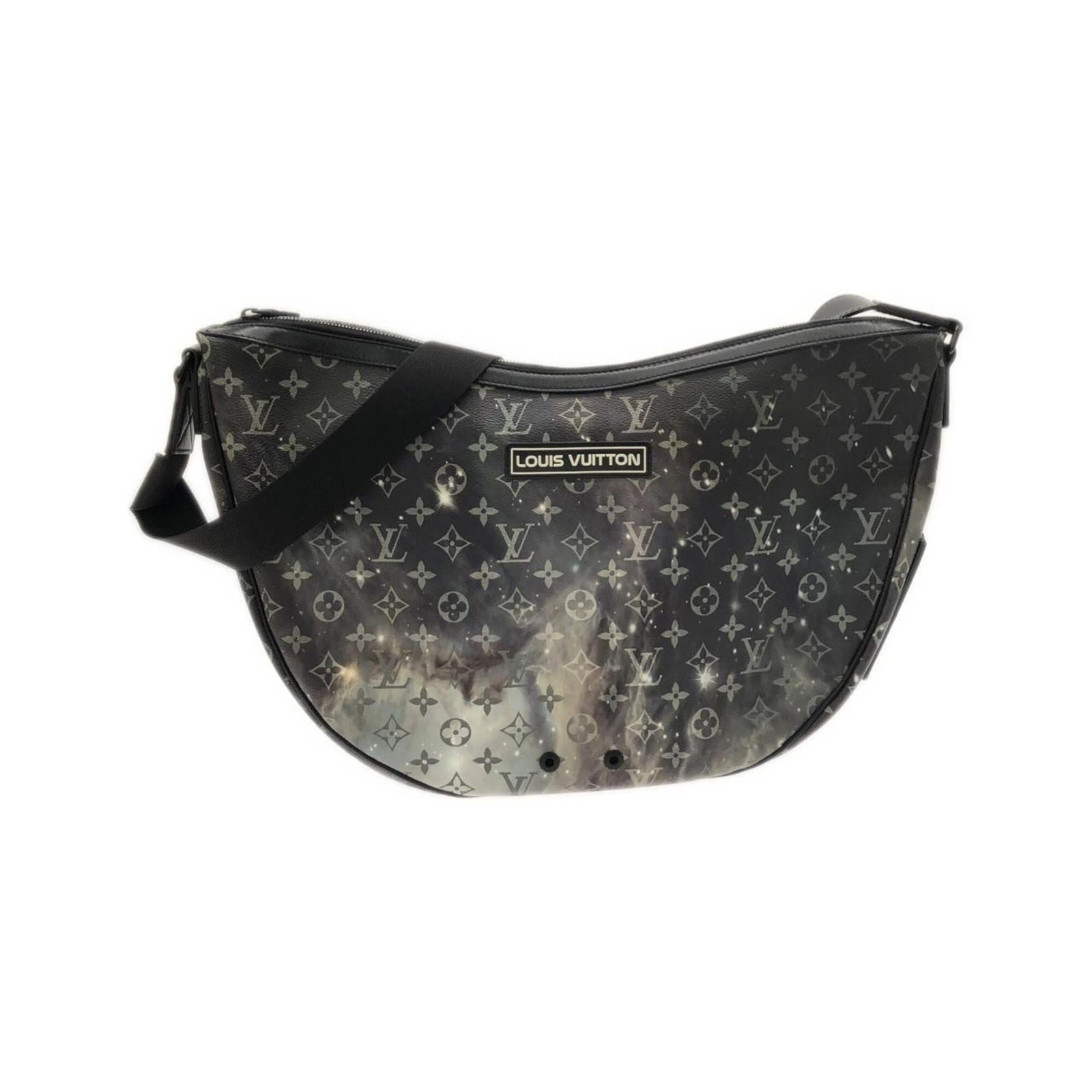 Louis Vuitton Shoulder Bag Coated Canvas: Louis Vuitton Shoulder Bag Coated Canvas The Louis Vuitton Shoulder Bag Coated Canvas boasts a sleek black finish, characteristic of the iconic brand's timeless style. With its durable coated canvas