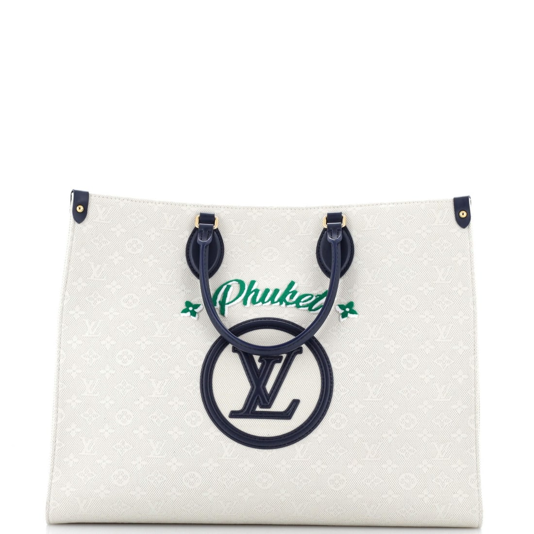 Limited edition cities tote by Louis Vuitton with monogram Jacquard design: Limited edition cities tote by Louis Vuitton with monogram Jacquard design Neutral-colored canvas tote with intricate monogram Jacquard design, crafted from high-quality materials. This limited editio
