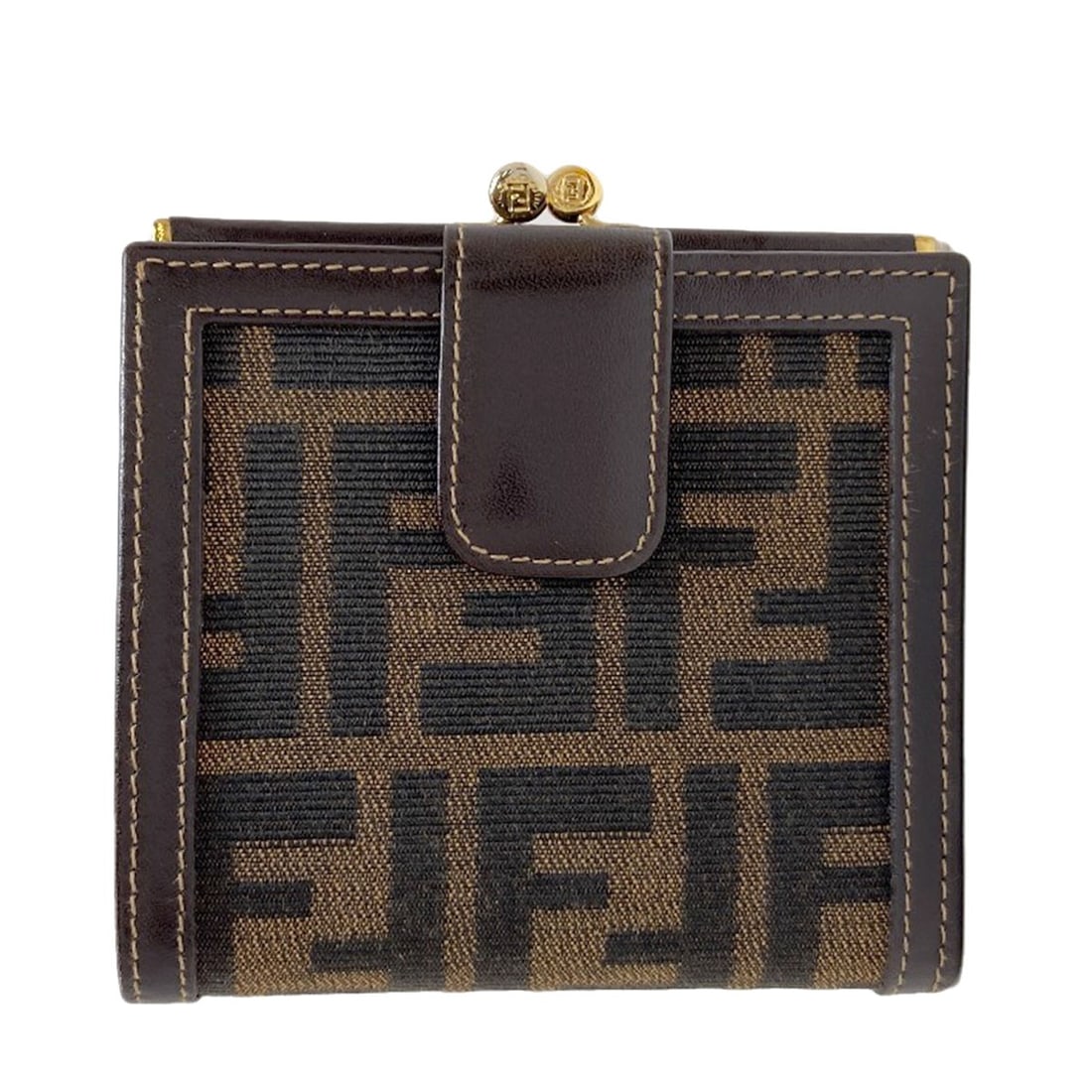 Strict rule Fendi wallet canvas leather with coin pocket bifold zucca pattern (1 of 19)