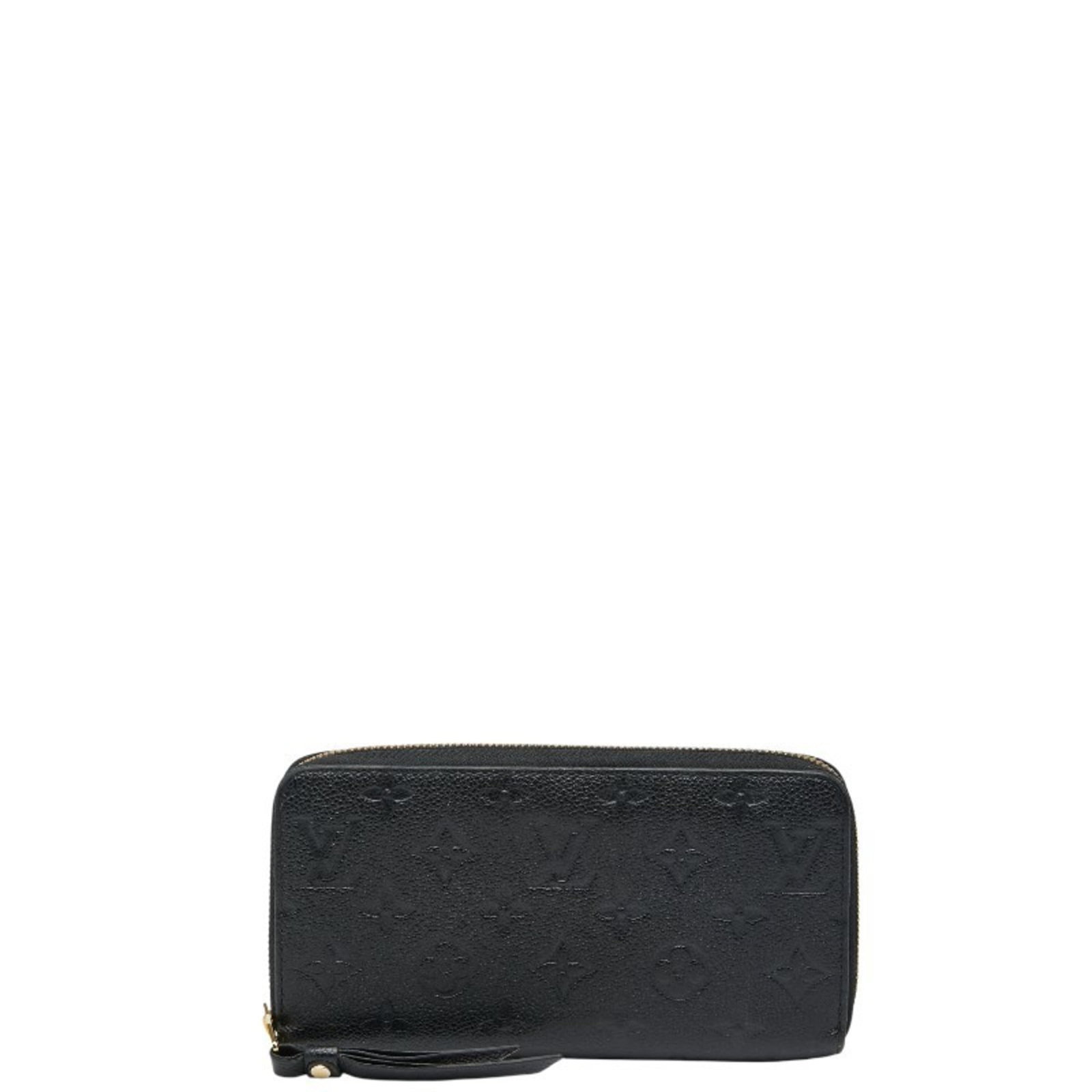 Louis Vuitton Long Wallet (Bi-Fold) Leather: Louis Vuitton Long Wallet (Bi-Fold) Leather Black Louis Vuitton long wallet with bi-fold design, made from high-quality leather. This used item features traces of usage and minor scratches, giving it
