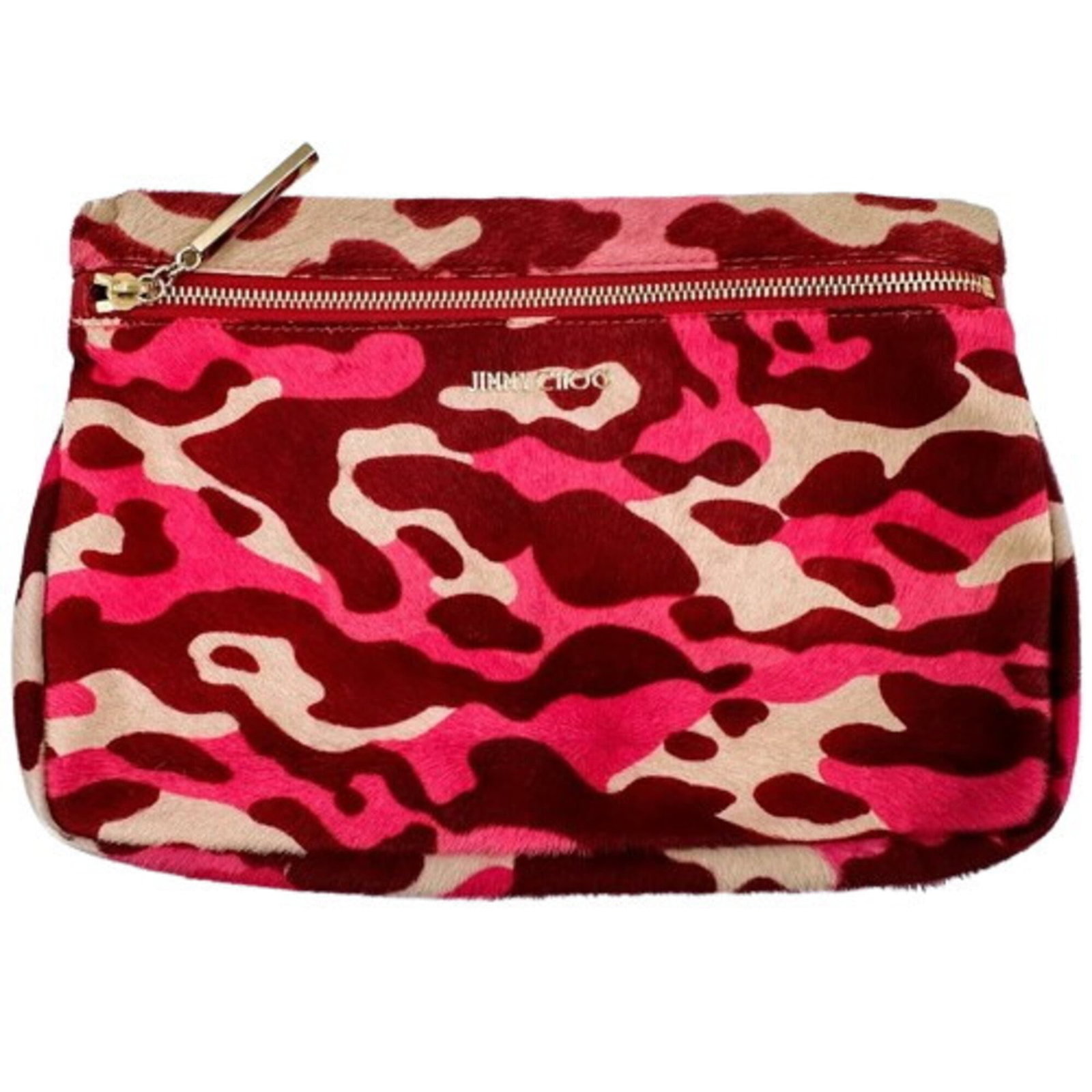 Jimmy Choo Pouch Leather: Jimmy Choo Pouch Leather The Jimmy Choo Pouch Leather is a stylish accessory with a Harako leather finish in pink. Its compact size and subtle color make it versatile for everyday use. With some