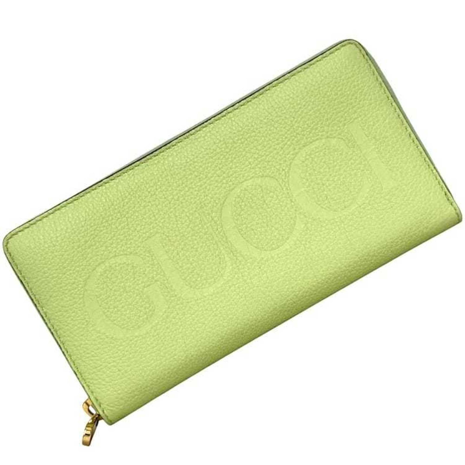 Gucci Long Wallet (Bi-Fold) Leather: Gucci Long Wallet (Bi-Fold) Leather Gucci Long Wallet (Bi-Fold) Leather features a light green leather exterior with bi-fold design. The wallet measures 10cm x 18.7cm x 2.4cm and has some scratches/di