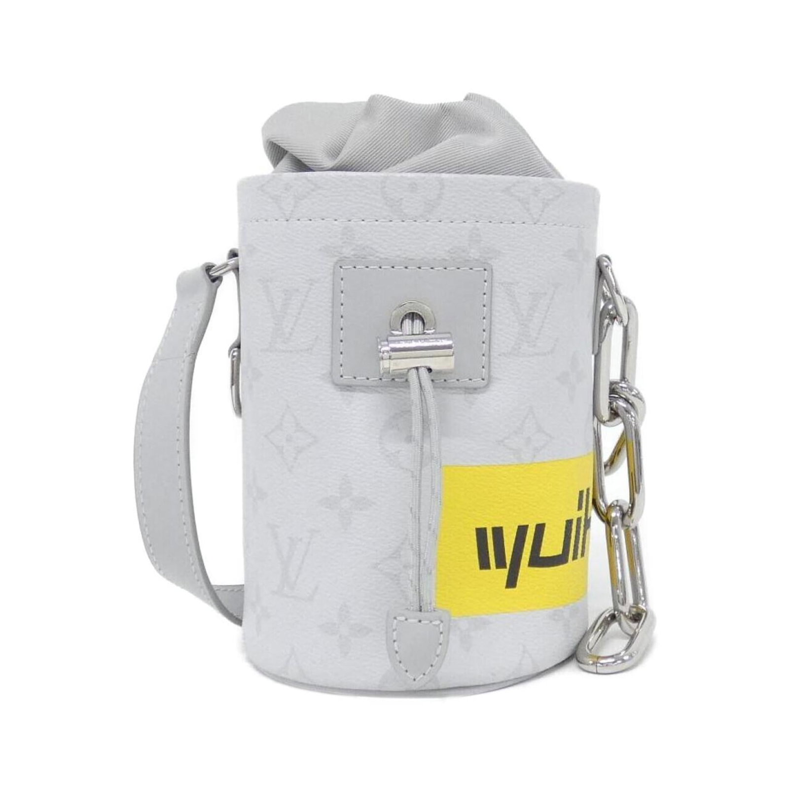 Louis Vuitton Shoulder Bag Coated Canvas: Louis Vuitton Shoulder Bag Coated Canvas The Louis Vuitton Shoulder Bag Coated Canvas boasts a sleek design with silver hardware and a crisp white color. Made from high-quality coated canvas, this
