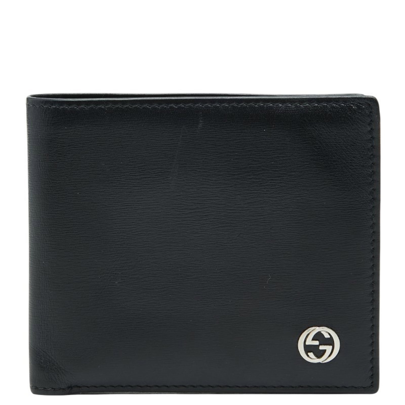 Gucci Wallet (Bi-Fold) Leather: Gucci Wallet (Bi-Fold) Leather The Gucci Bi-Fold Leather Wallet features a classic design with a timeless black leather finish. With its compact size and sturdy construction, this wallet has been