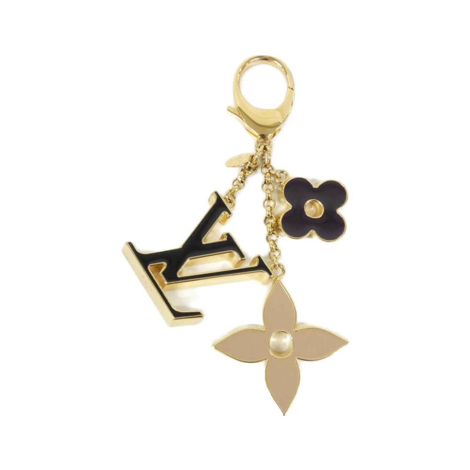 Louis Vuitton Handbag Charm White Gold (18K): Louis Vuitton Handbag Charm White Gold (18K) This Louis Vuitton Handbag Charm features an elegant white gold (18K) design with Fleur and Gold accents. The charm boasts a Rose Ballerine motif, adding a