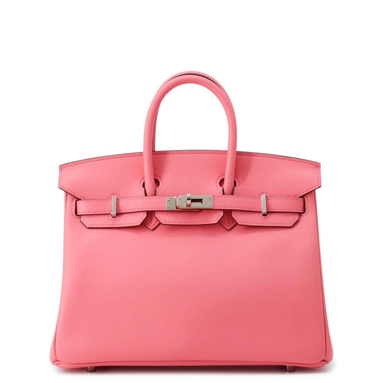 Hermes Handbag Swift Leather: Hermes Handbag Swift Leather Swift Leather in Rose Azalee is a vibrant and elegant choice for this Herm?s handbag. With its sleek silver hardware and classic flap closure, this timeless design exudes