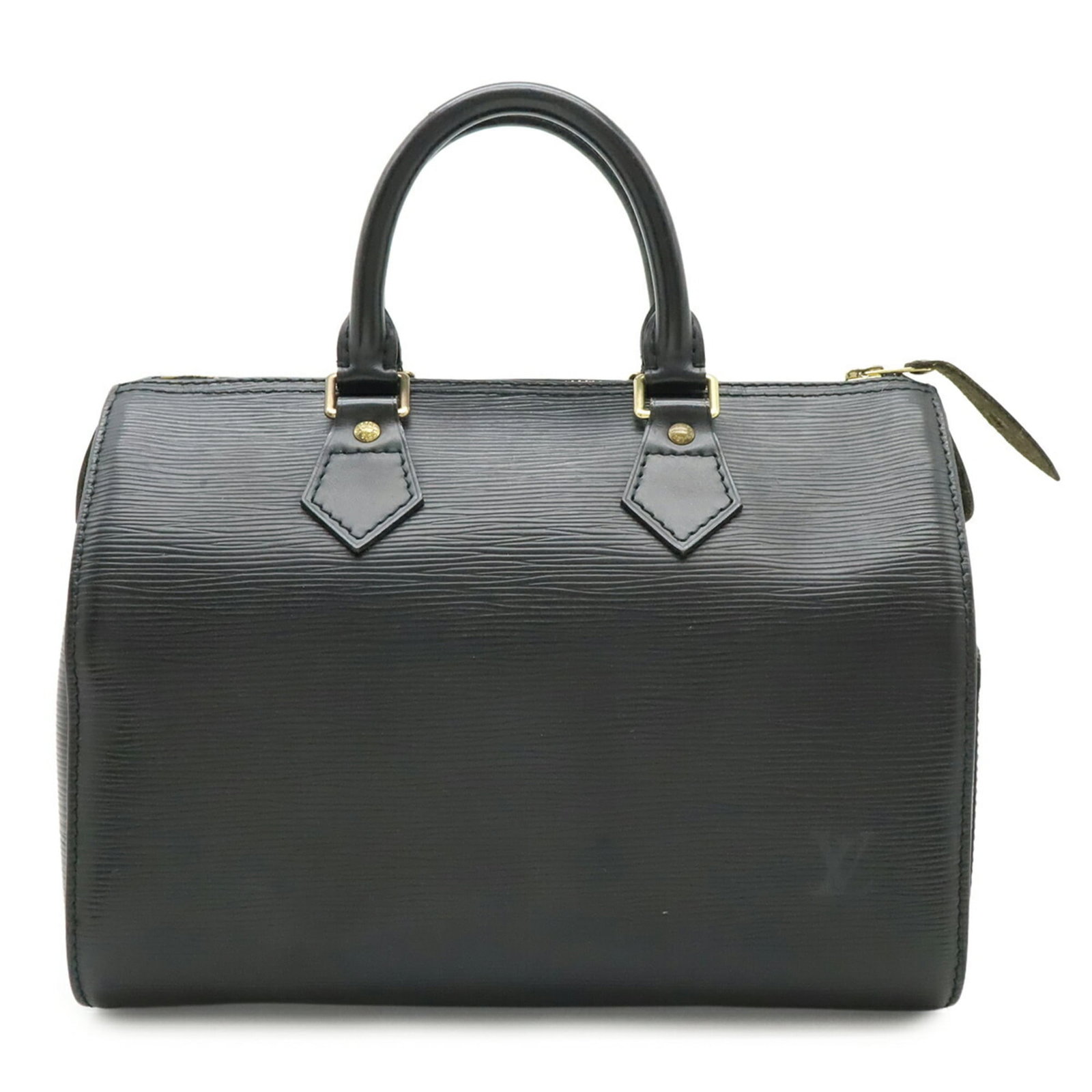 Louis Vuitton Handbag Epi Leather: Louis Vuitton Handbag Epi Leather Black Epi Leather Louis Vuitton Handbag with Traces of Usage. This used handbag features scratches and dirt, giving it a worn look. With its classic design and iconic