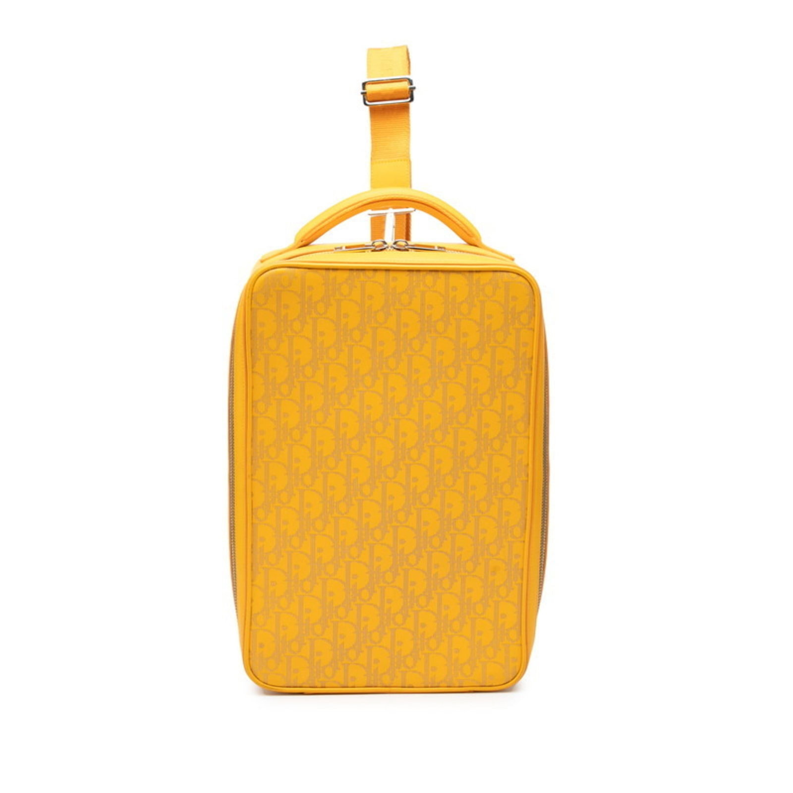 Christian Dior Sling Bag Leather: Christian Dior Sling Bag Leather The Christian Dior Sling Bag Leather is a vibrant yellow leather bag with a classic design. Measuring 33cm x 21.5cm x 12cm, this used sling bag has traces of usage