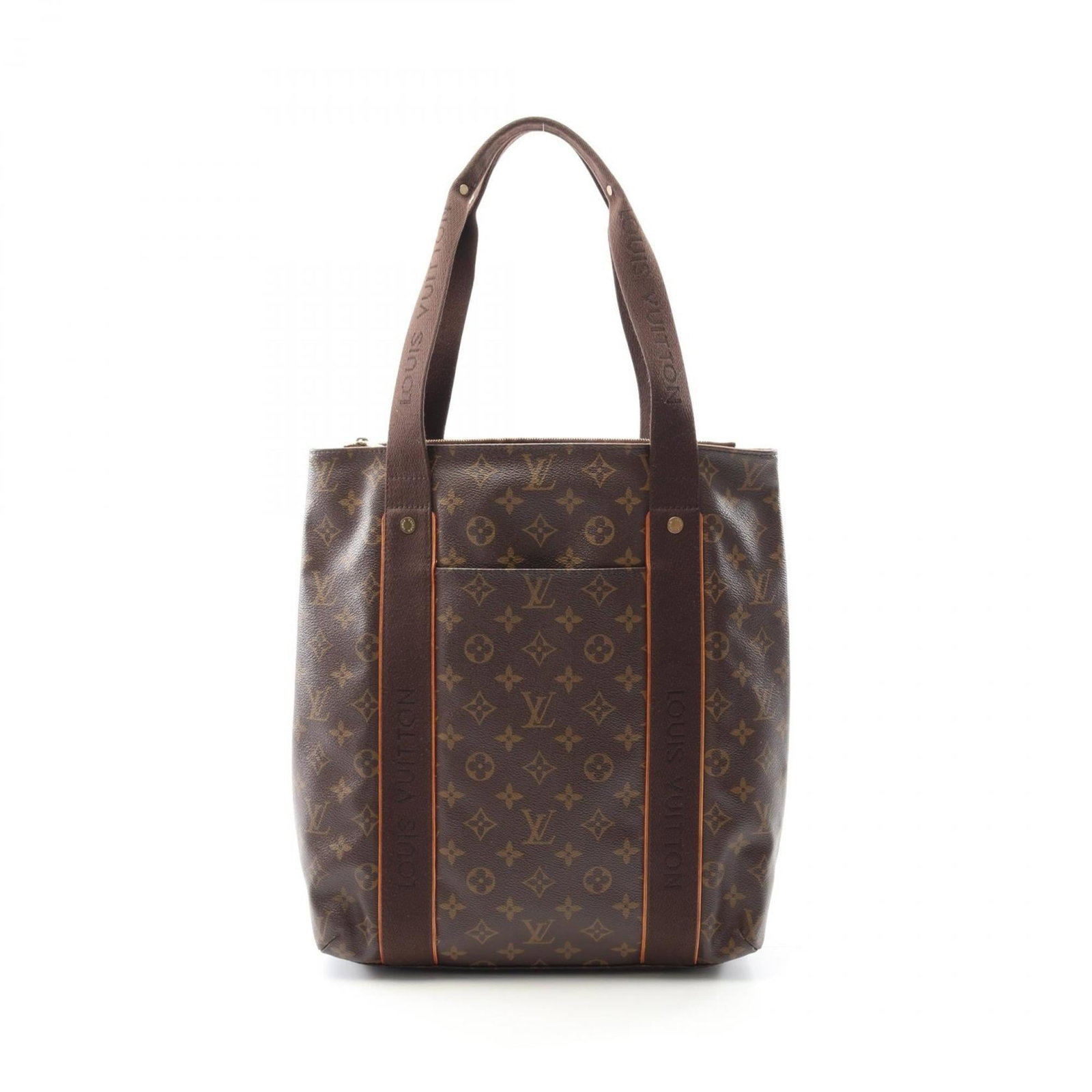 Louis Vuitton Tote Bag Coated Canvas Leather: Louis Vuitton Tote Bag Coated Canvas Leather Coated canvas and leather come together in this classic Louis Vuitton tote bag, offering a timeless combination of style and durability. Measuring 37cm x