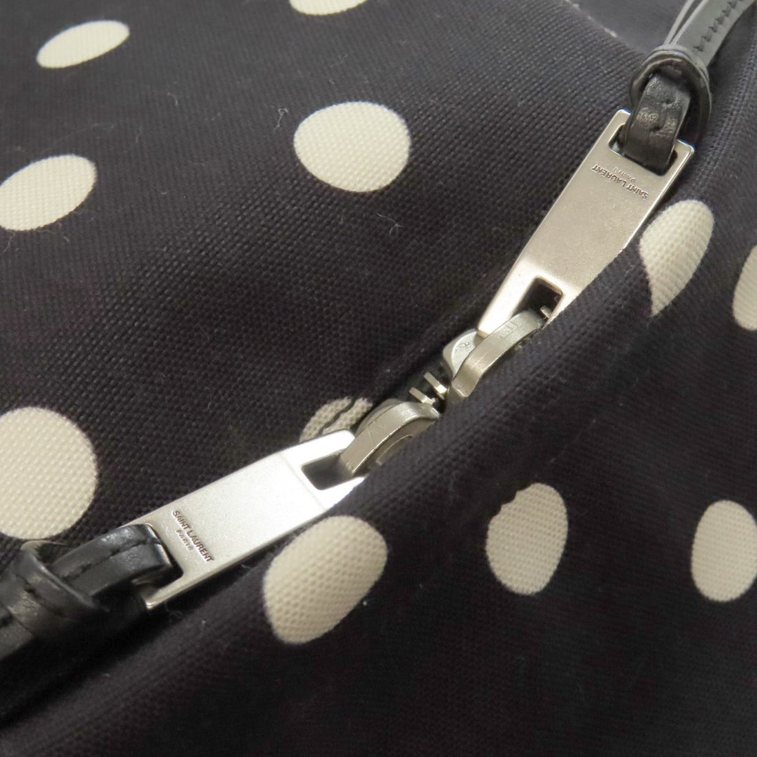 Backpack Saint Laurent Daypack Canvas Pattern Dot - 11