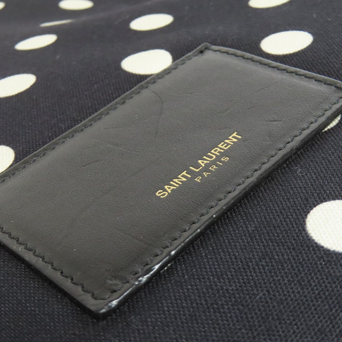 Backpack Saint Laurent Daypack Canvas Pattern Dot - 12