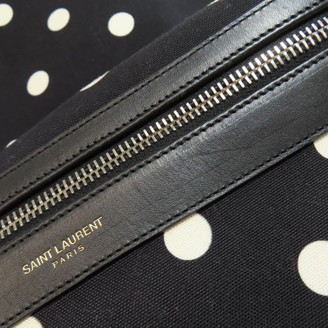 Backpack Saint Laurent Daypack Canvas Pattern Dot - 13