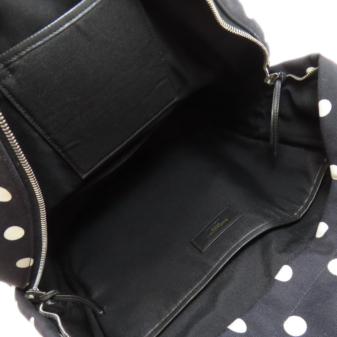 Backpack Saint Laurent Daypack Canvas Pattern Dot - 5