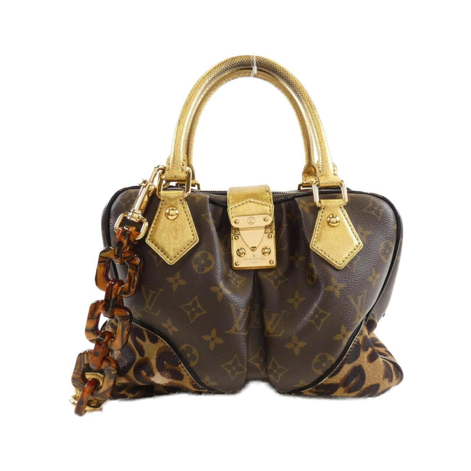 Louis Vuitton Handbag Coated Canvas Leather: Louis Vuitton Handbag Coated Canvas Leather The Louis Vuitton Handbag features a unique combination of coated canvas and leather, with a rich maroon color and gold hardware. This stylish accessory