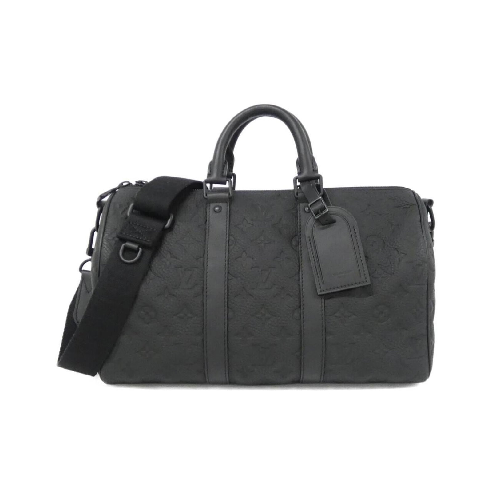 Louis Vuitton Boston Bag Leather: Louis Vuitton Boston Bag Leather The Louis Vuitton Boston Bag Leather features high-quality calf leather construction in a sleek black finish. Measuring 21cm x 35cm x 16cm, this stylish bag has a stur