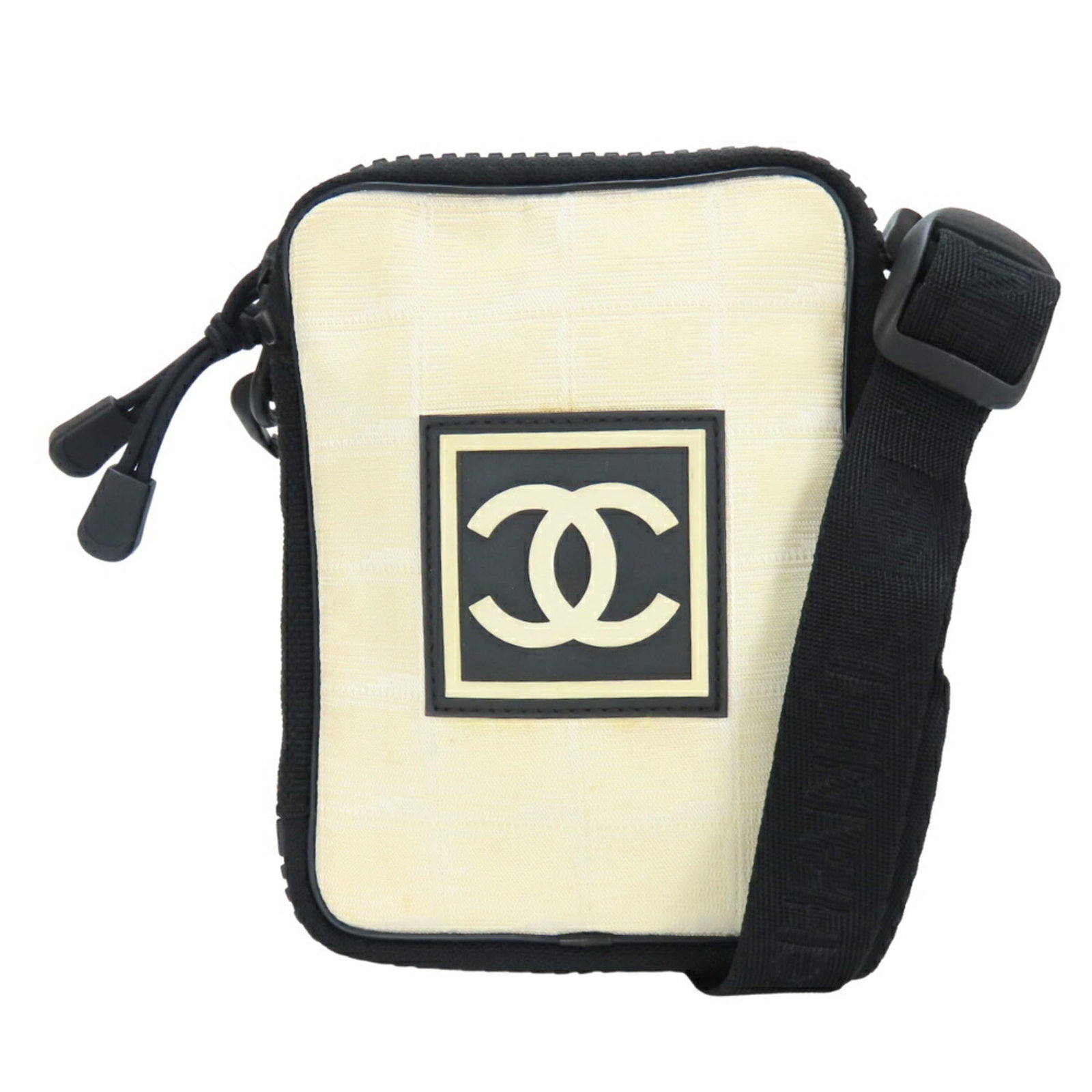 Chanel Fanny Pack Pochette Shoulder Bag Jacquard Nylon: Chanel Fanny Pack Pochette Shoulder Bag Jacquard Nylon The Chanel Fanny Pack Pochette Shoulder Bag Jacquard Nylon is a stylish and versatile accessory featuring jacquard nylon material and a classic d