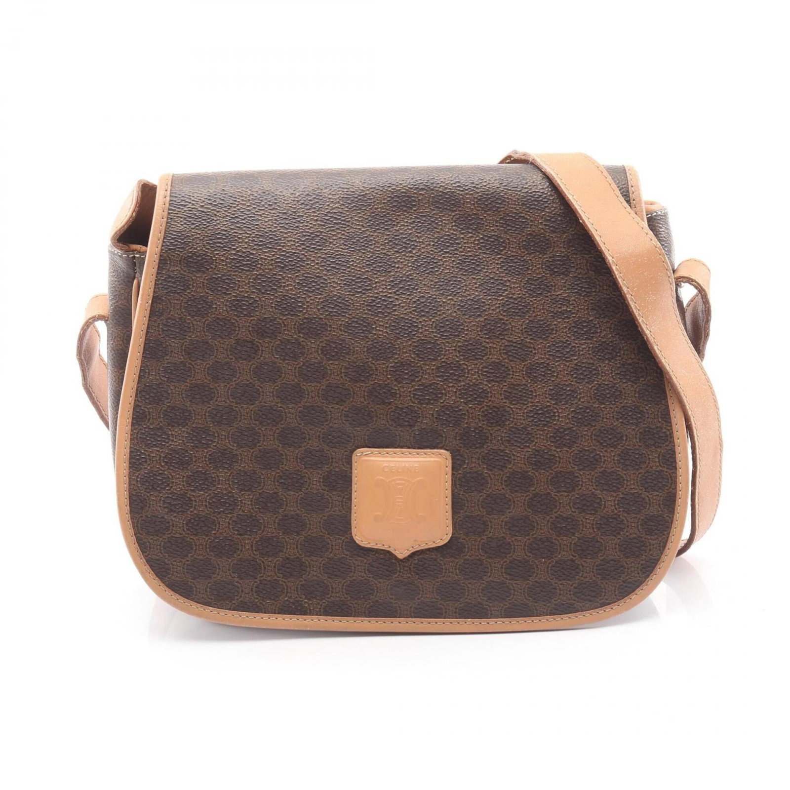 Celine Handbag Shoulder Bag Coated Canvas Leather (1 of 11)
