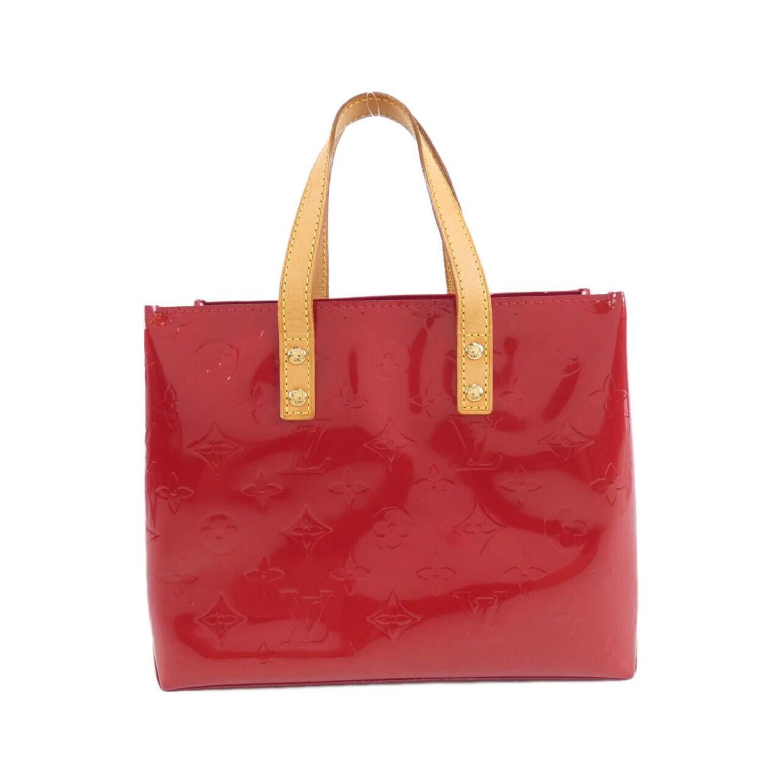 Louis Vuitton Handbag: Louis Vuitton Handbag This Louis Vuitton handbag boasts its iconic Pomme D'Amour design in a rich color palette. With its gold hardware and sturdy 18cm x 23cm x 11cm dimensions, this stylish bag offer