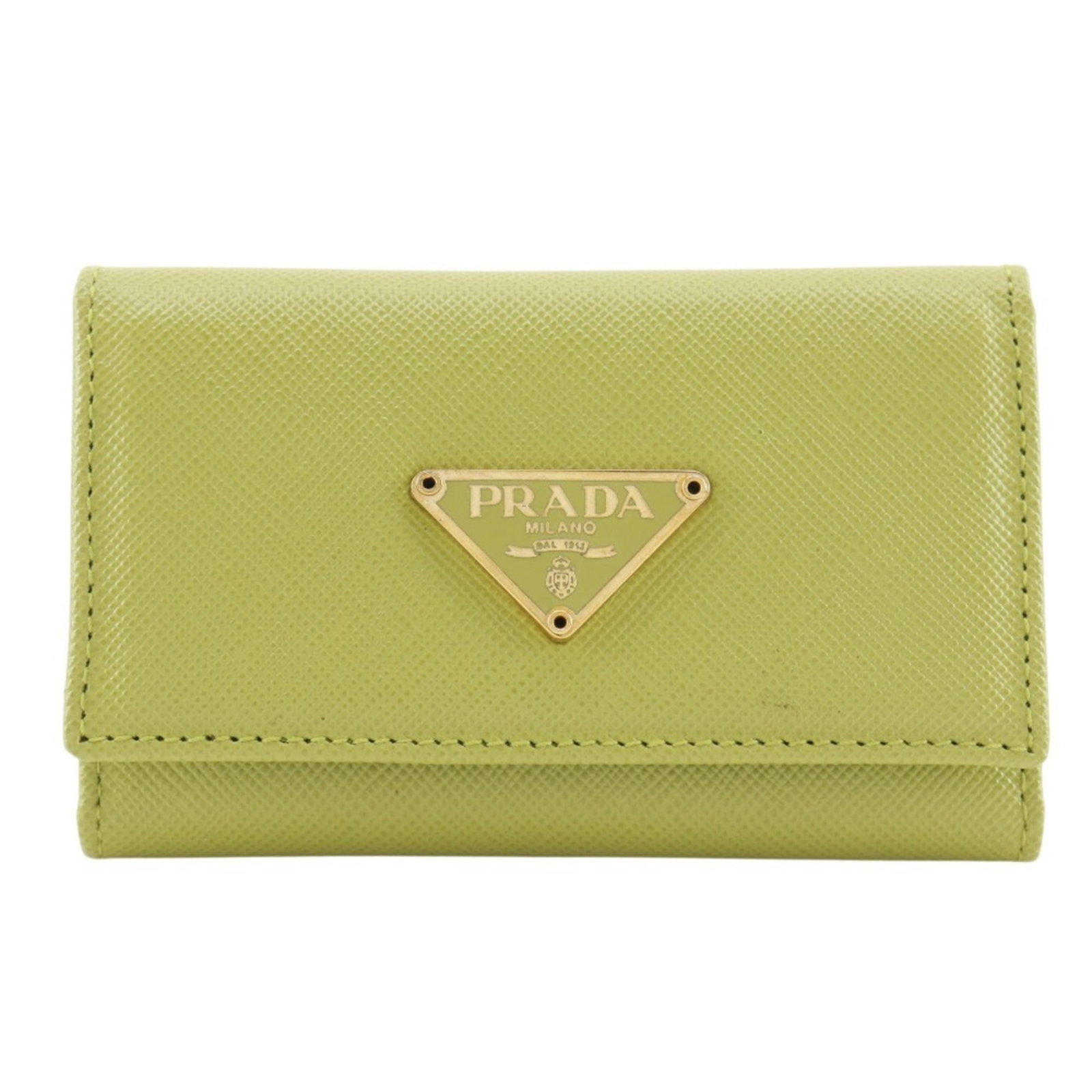 Prada Keyring Leather: Prada Keyring Leather The Prada Keyring Leather is a unique accessory featuring high-quality green leather construction. Its compact size and durable design make it a practical choice for everyday
