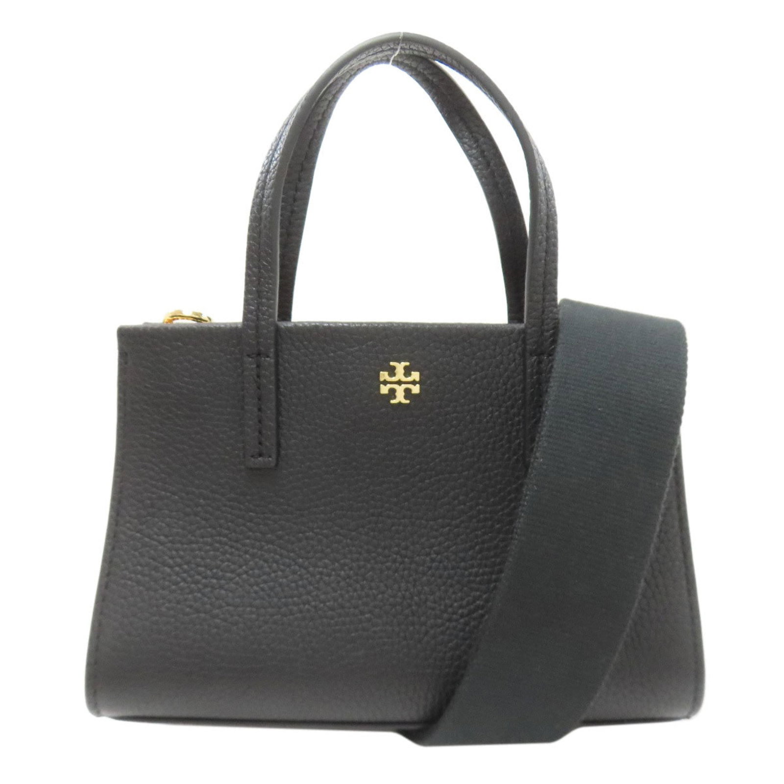Tory Burch Shoulder Bag Leather: Tory Burch Shoulder Bag Leather This black leather shoulder bag from Tory Burch features a classic design with clean lines and a timeless aesthetic. With its durable construction and versatile size,