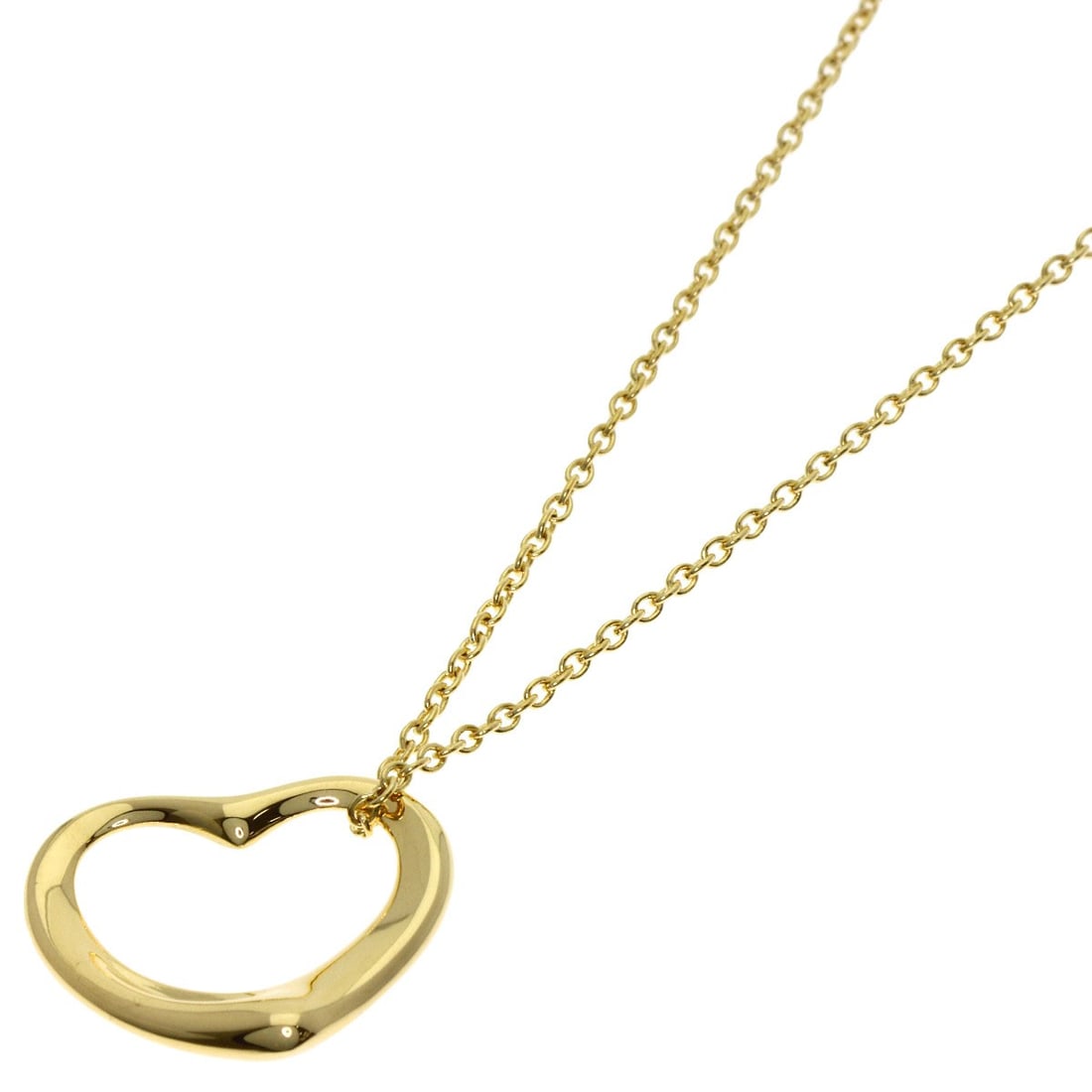 Strict Rules Use Only Tiffany Co Open Heart Necklace K18 Yellow Gold: Strict Rules Use Only Tiffany Co Open Heart Necklace K18 Yellow Gold K18 Yellow Gold Tiffany Co Open Heart Necklace - A Timeless Masterpiece. This exquisite necklace boasts a sleek design and premium