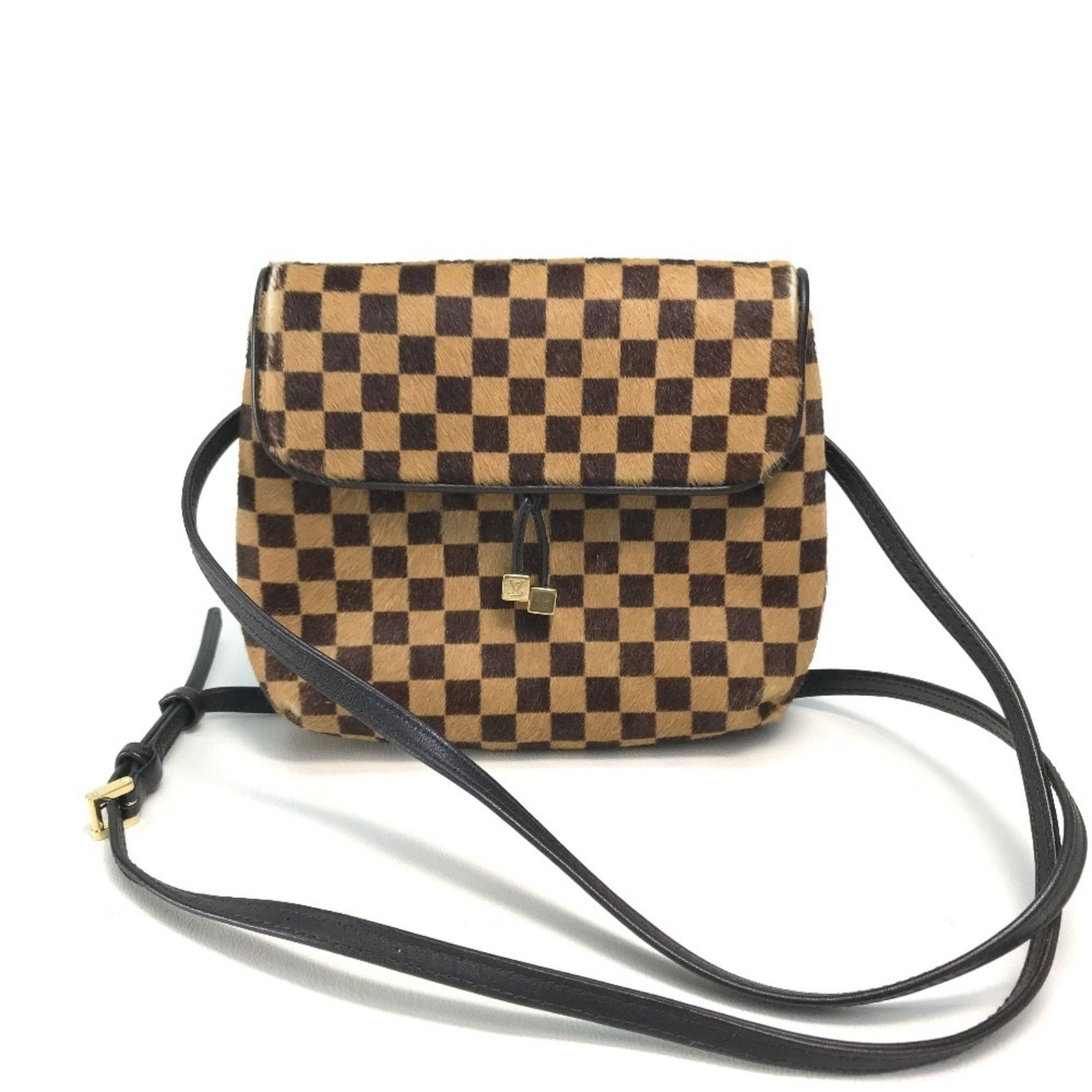 Louis Vuitton Pochette Shoulder Bag Leather: Louis Vuitton Pochette Shoulder Bag Leather The Louis Vuitton Pochette Shoulder Bag Leather offers a timeless and elegant design, featuring Harako leather construction. With its classic brown color an