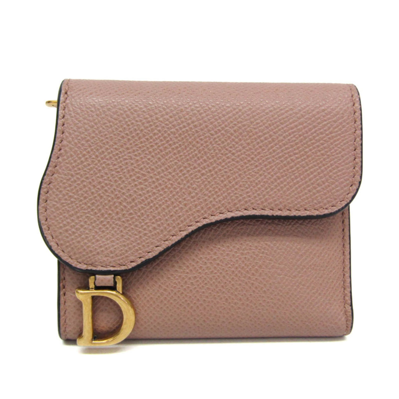 Christian Dior Wallet (Tri-Fold) Leather: Christian Dior Wallet (Tri-Fold) Leather Dusty pink leather adds a touch of femininity to this tri-fold wallet from Christian Dior. The snap fastener and multiple pockets provide practical storage