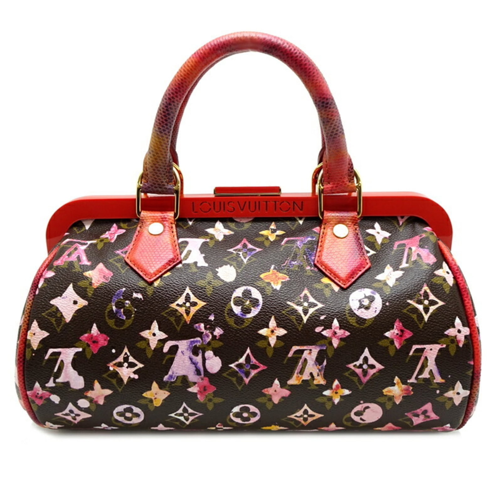 Louis Vuitton Handbag Monogram: Louis Vuitton Handbag Monogram The Louis Vuitton Handbag Monogram features a classic design with a timeless monogram pattern in brown and red hues. With its sturdy zipper closure and spacious open