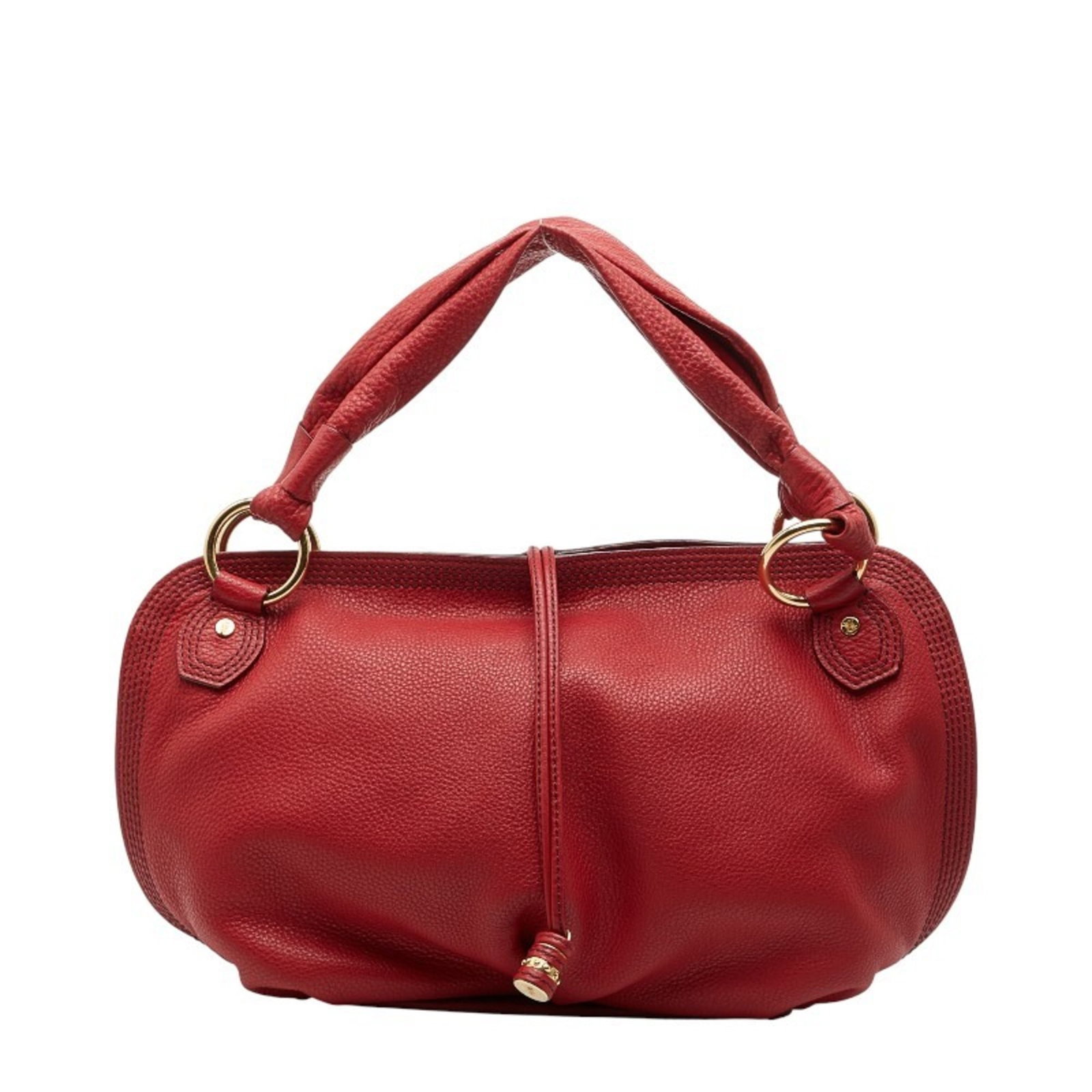 Celine Shoulder Bag Leather: Celine Shoulder Bag Leather Used Celine Shoulder Bag in red leather with traces of usage and minor scratches. The bag measures 21cm x 37.5cm x 13cm and has been generally well-maintained. Its