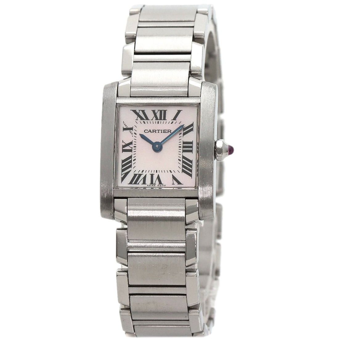 Tank Francaise Stainless Steel Watches W51028Q3: Tank Francaise Stainless Steel Watches W51028Q3 Tank Francaise Stainless Steel Watches W51028Q3 features an analog display and quartz movement. Made from stainless steel, this watch boasts a silver ex