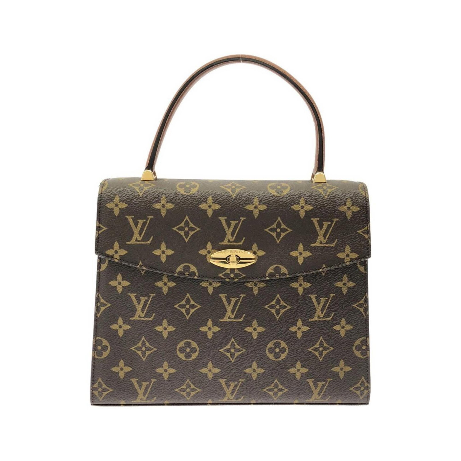 Louis Vuitton Handbag Coated Canvas: Louis Vuitton Handbag Coated Canvas Coated canvas construction provides durability and style. This Louis Vuitton handbag features brown color and has a compact size of 21cm x 26cm x 6cm. With some