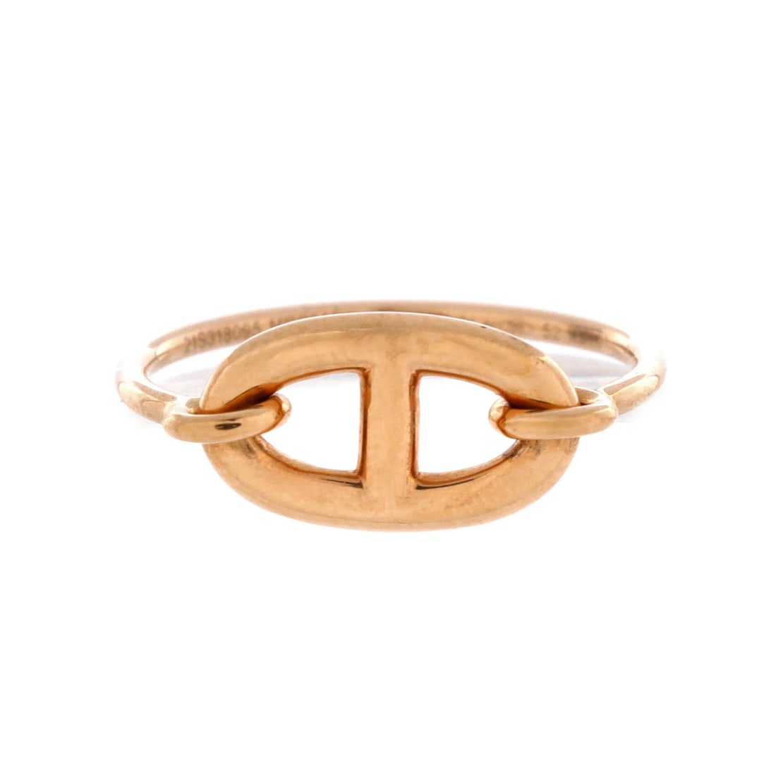 Hermes Ronde 18K Gold Ring Rose Small (1 of 3)