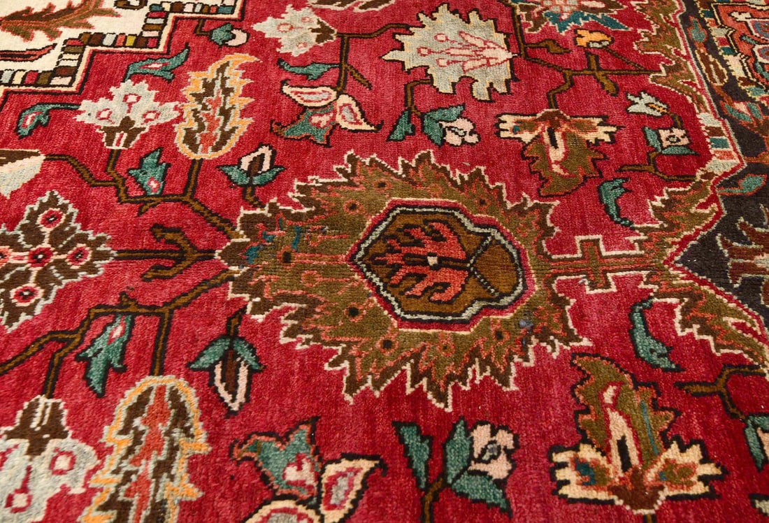 Handmade Red Wool Tribal Oriented Carpet - 10
