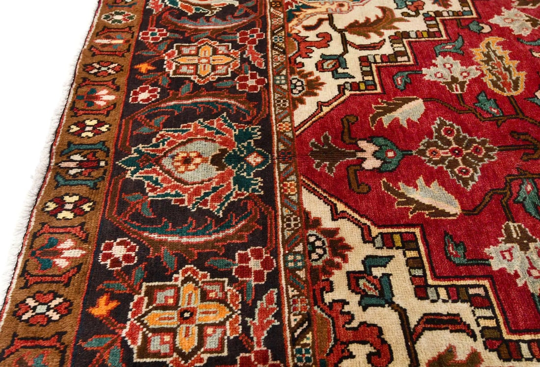 Handmade Red Wool Tribal Oriented Carpet - 11