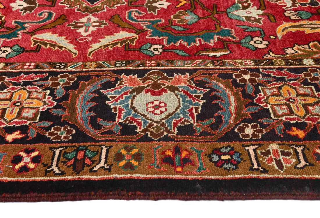 Handmade Red Wool Tribal Oriented Carpet - 13