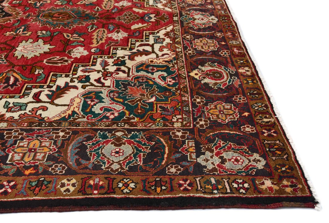 Handmade Red Wool Tribal Oriented Carpet - 14